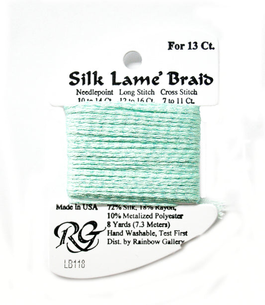 Rainbow Gallery Silk Lame Braid 13 - 118 Sea Spray