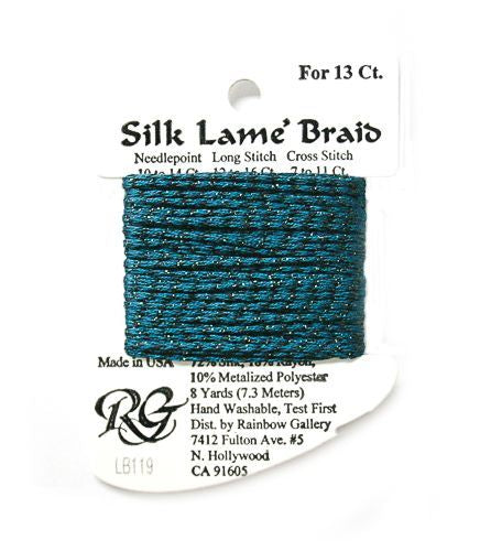 Rainbow Gallery Silk Lame Braid 13 - 119 Blue Sapphire
