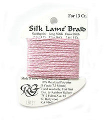 Rainbow Gallery Silk Lame Braid 13 - 121 Medium Raspberry
