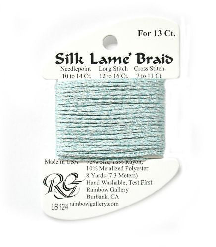 Rainbow Gallery Silk Lame Braid 13 - 124 Blue Glow