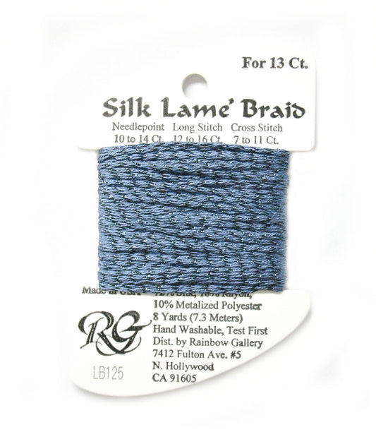 Rainbow Gallery Silk Lame Braid 13 - 125 Denim