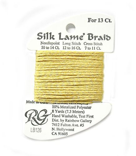 Rainbow Gallery Silk Lame Braid 13 - 126 Canary Yellow