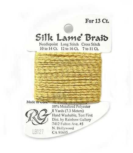 Rainbow Gallery Silk Lame Braid 13 - 127 Golden Yarrow