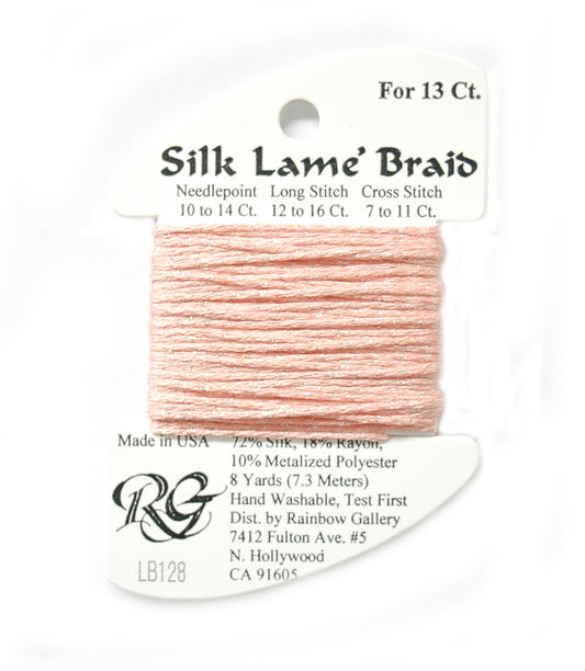Rainbow Gallery Silk Lame Braid 13 - 128 Crab Bisque