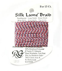 Rainbow Gallery Silk Lame Braid 13 - 131 4th of July