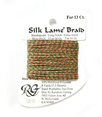 Rainbow Gallery Silk Lame Braid 13 - 132 Christmas