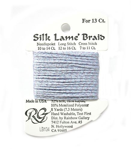 Rainbow Gallery Silk Lame Braid 13 - 134 Misty Lilac