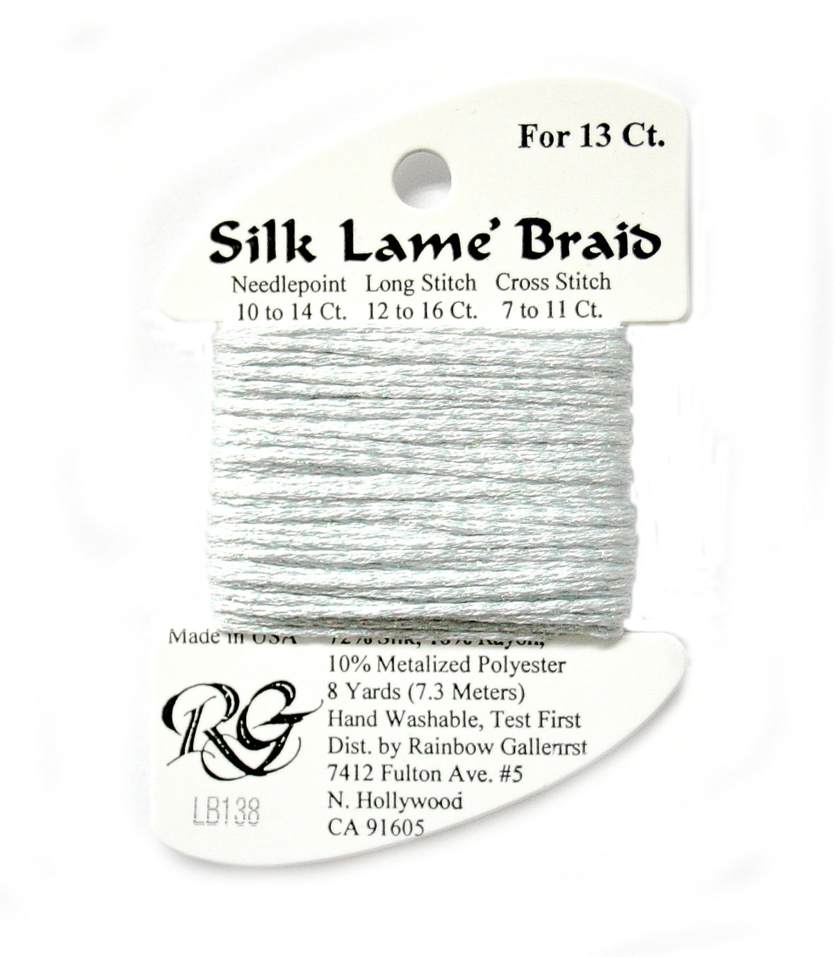 Rainbow Gallery Silk Lame Braid 13 - 138 Glacier