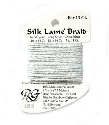 Rainbow Gallery Silk Lame Braid 13 - 138 Glacier