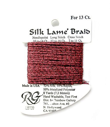 Rainbow Gallery Silk Lame Braid 13 - 139 Cardinal