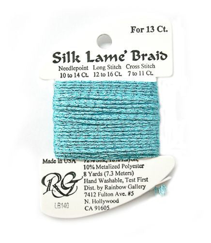 Rainbow Gallery Silk Lame Braid 13 - 140 Jamacian Sea