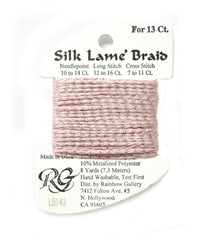 Rainbow Gallery Silk Lame Braid 13 - 143 Cameo Pink