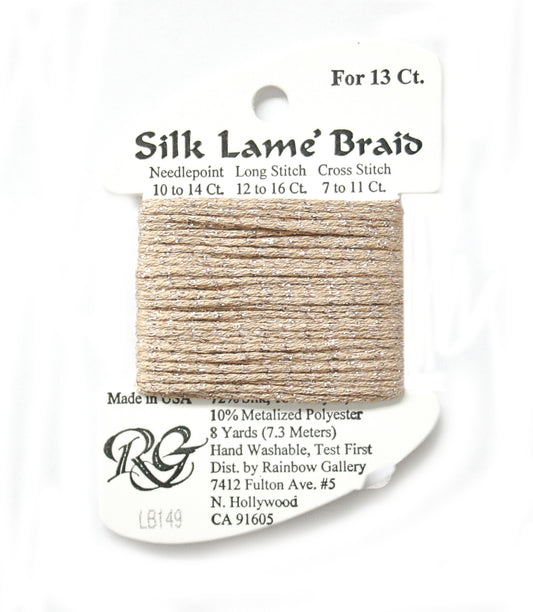 Rainbow Gallery Silk Lame Braid 13 - 149 Desert Sand