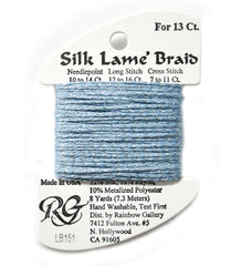 Rainbow Gallery Silk Lame Braid 13 - 151 Azure Blue