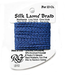 Rainbow Gallery Silk Lame Braid 13 - 153 Classic Blue 2