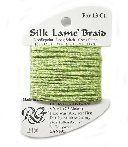 Rainbow Gallery Silk Lame Braid 13 - 156 Kiwi