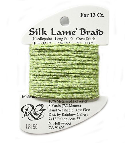 Rainbow Gallery Silk Lame Braid 13 - 156 Kiwi