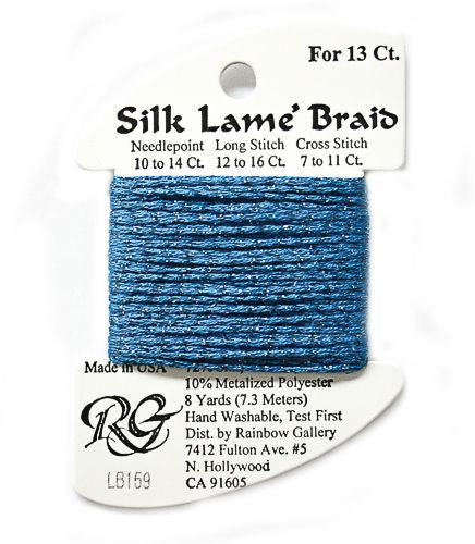 Rainbow Gallery Silk Lame Braid 13 - 159 Imperial Blue