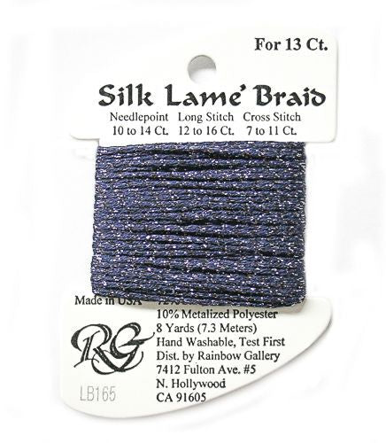 Rainbow Gallery Silk Lame Braid 13 - 165 Dark Wisteria