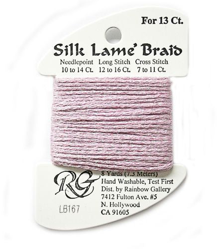 Rainbow Gallery Silk Lame Braid 13 - 167 Pink Lady