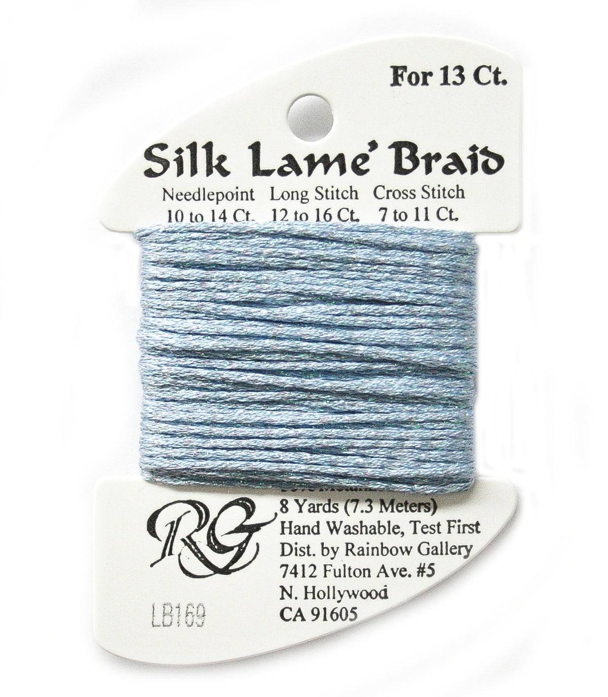 Rainbow Gallery Silk Lame Braid 13 - 169 Blue Bell