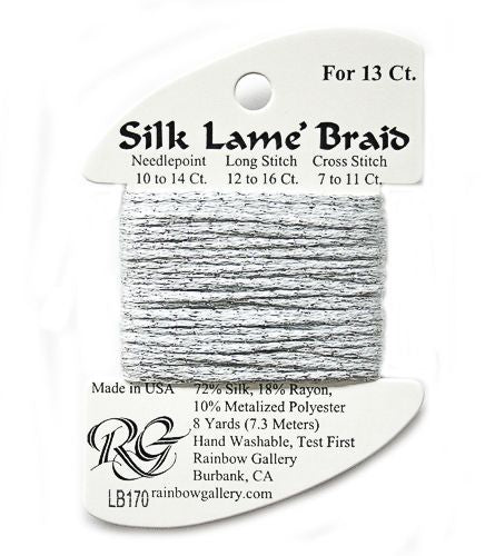 Rainbow Gallery Silk Lame Braid 13 - 170 Blue Fog