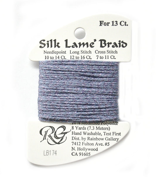 Rainbow Gallery Silk Lame Braid 13 - 174 Periwinkle