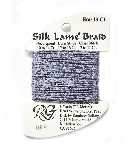 Rainbow Gallery Silk Lame Braid 13 - 174 Periwinkle