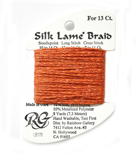 Rainbow Gallery Silk Lame Braid 13 - 178 Persimmon