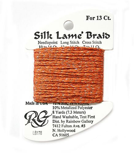 Rainbow Gallery Silk Lame Braid 13 - 178 Persimmon