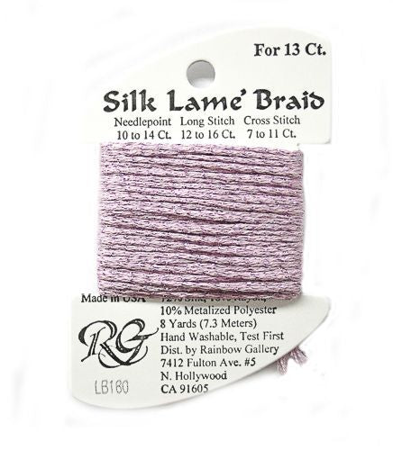 Rainbow Gallery Silk Lame Braid 13 - 180 Lilac Chiffon