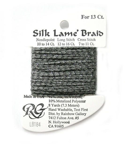 Rainbow Gallery Silk Lame Braid 13 - 184 Pavement