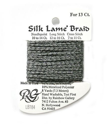 Rainbow Gallery Silk Lame Braid 13 - 184 Pavement