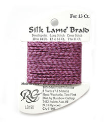 Rainbow Gallery Silk Lame Braid 13 - 190 Purple Orchid