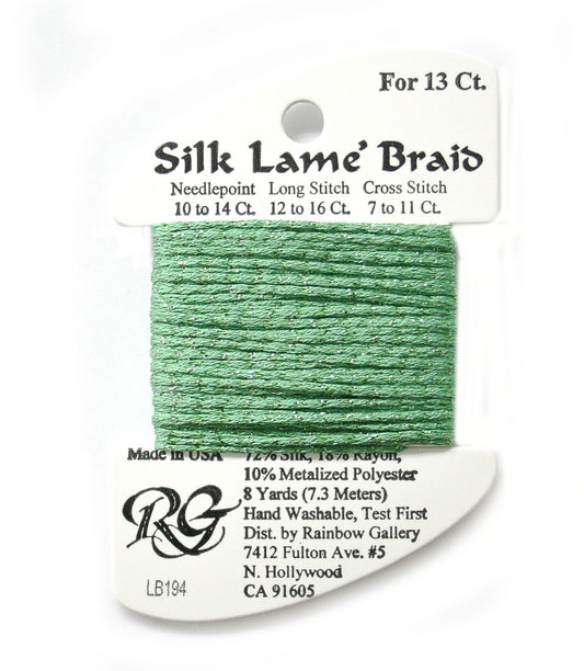 Rainbow Gallery Silk Lame Braid 13 - 194 Greenbriar