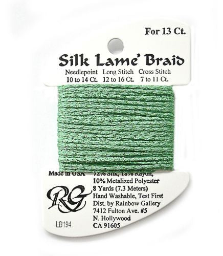 Rainbow Gallery Silk Lame Braid 13 - 194 Greenbriar