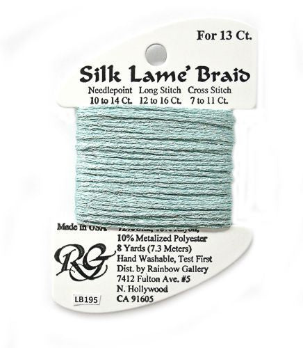 Rainbow Gallery Silk Lame Braid 13 - 195 Marine Blue