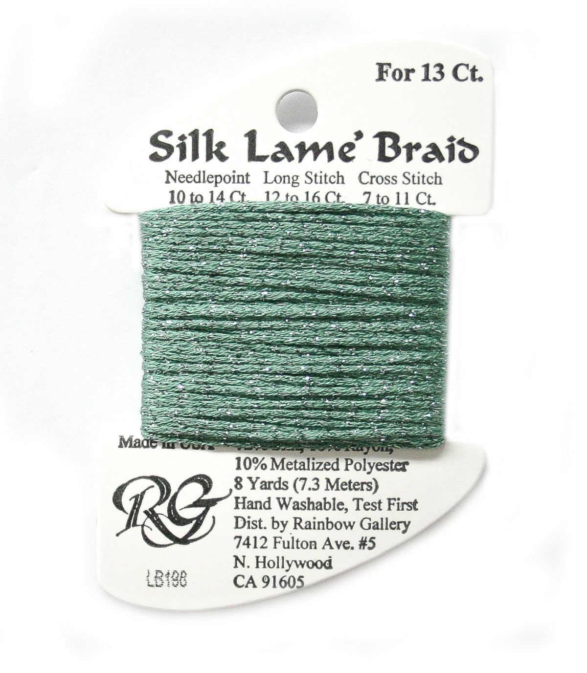 Rainbow Gallery Silk Lame Braid 13 - 198 Wasabi