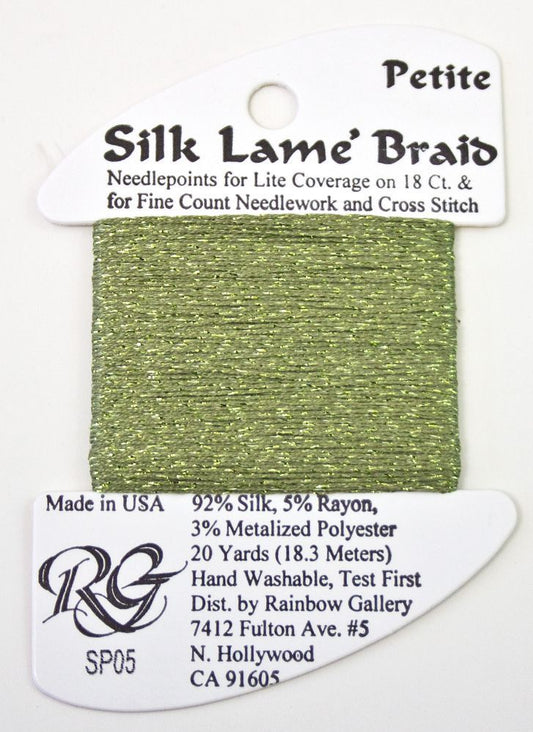 Rainbow Gallery Silk Lame Braid Petite - 005 Avocado