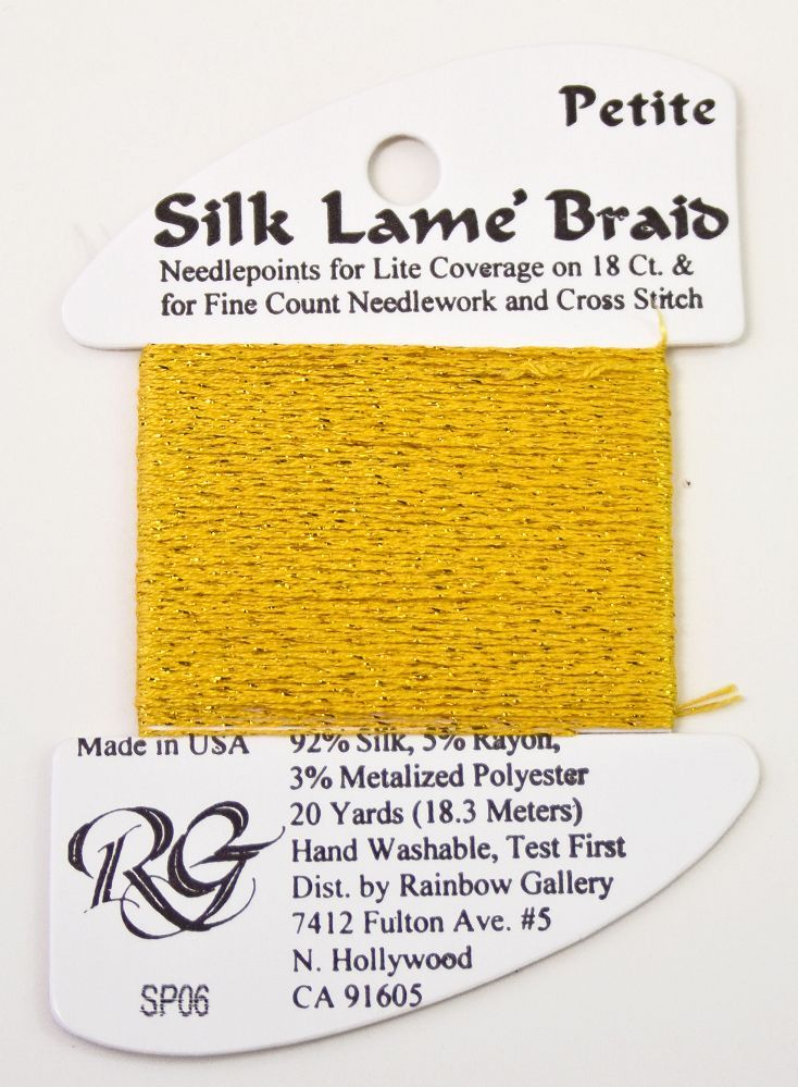 Rainbow Gallery Silk Lame Braid Petite - 006 Gold