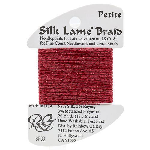 Rainbow Gallery Silk Lame Braid Petite - 009 Dark Red