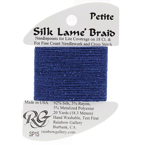 Rainbow Gallery Silk Lame Braid Petite - 015 Dark Blue