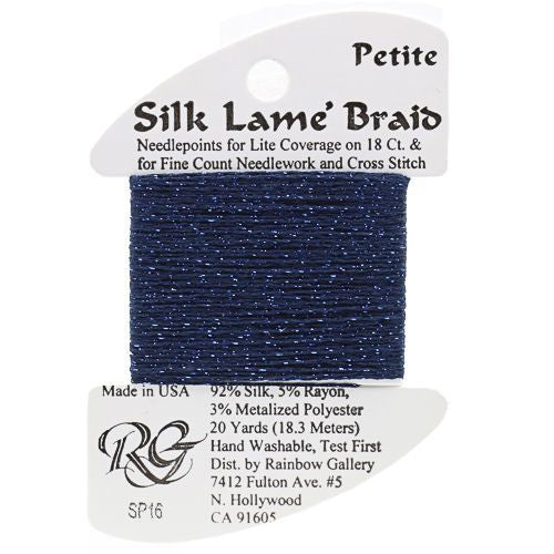 Rainbow Gallery Silk Lame Braid Petite - 016 Navy