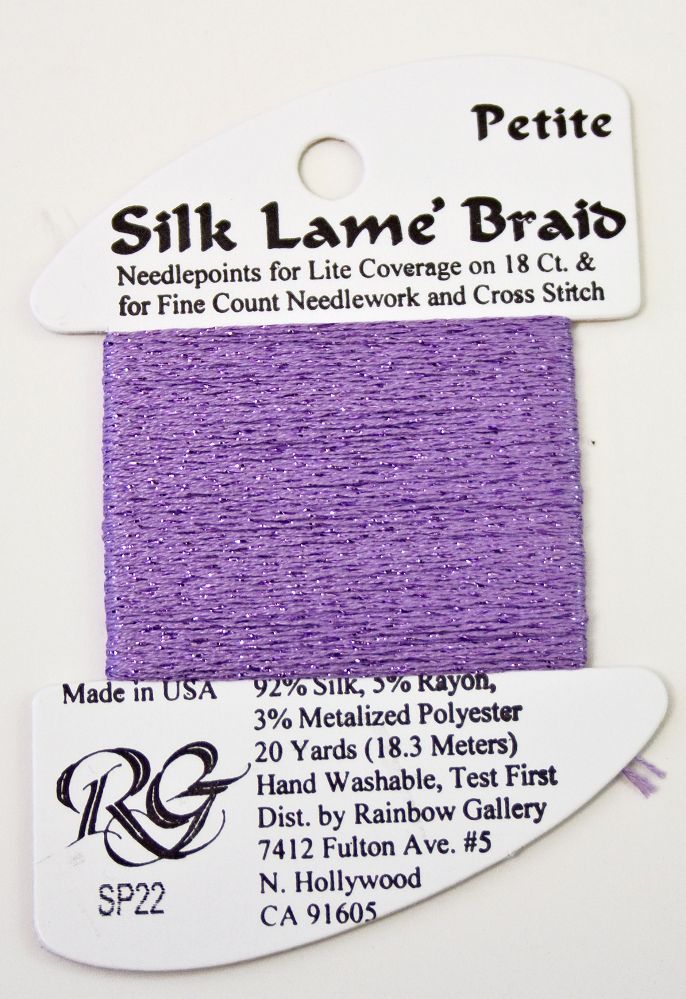 Rainbow Gallery Silk Lame Braid Petite - 022 Lavender