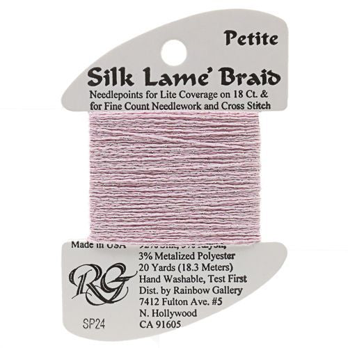 Rainbow Gallery Silk Lame Braid Petite - 024 Baby Pink