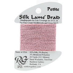 Rainbow Gallery Silk Lame Braid Petite - 025 Rose Pink