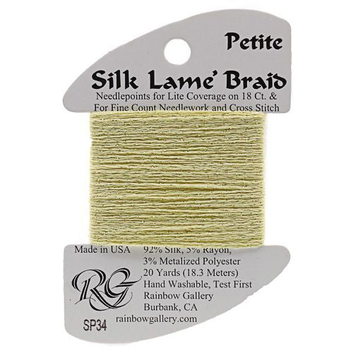 Rainbow Gallery Silk Lame Braid Petite - 034 Lemon