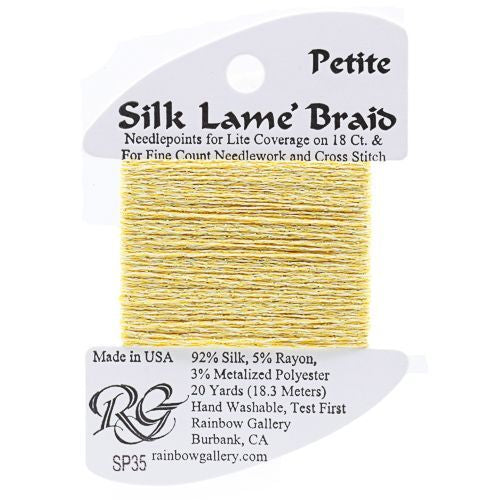 Rainbow Gallery Silk Lame Braid Petite - 035 Buttercup