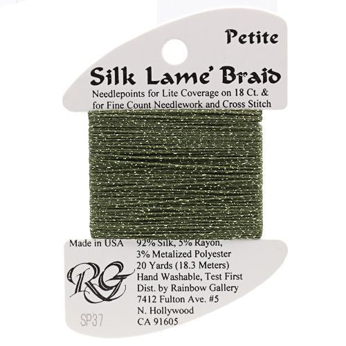 Rainbow Gallery Silk Lame Braid Petite - 037 Dark Avocado