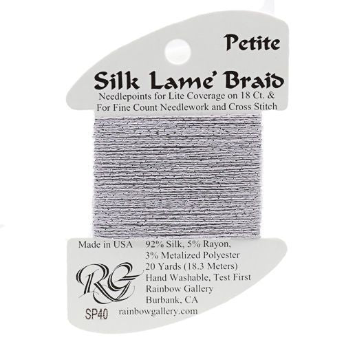 Rainbow Gallery Silk Lame Braid Petite - 040 Dove Gray